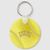 テニス選手のためのギフト女性テニスキーリング キーホルダー (正面)