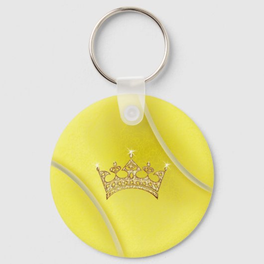 テニス選手のためのギフト女性テニスキーリング キーホルダー (正面)