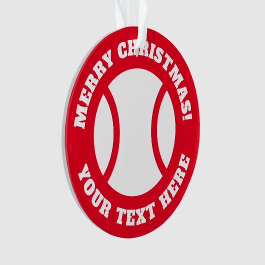 テニス選手のためのクリスマスツリーオーナメントギフト オーナメント (正面)