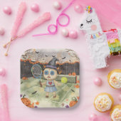 テニス選手のためのテニスのハロウィーン ペーパープレート (パーティー)