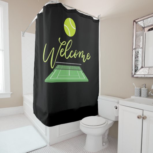 テニス選手のためのテニスシャワーカーテン シャワーカーテン (インサイチュ)