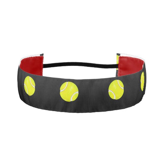 テニス選手のためのテニスボールパターン アスレチックヘッドバンド (正面)