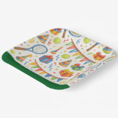 テニス選手のためのテニス誕生日パーティー ペーパープレート (傾斜あり)