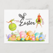 テニス選手のための復活祭 シーズンポストカード (正面)