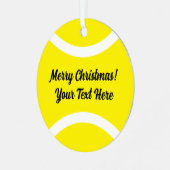 テニス選手のための金属製クリスマスオーナメントギフト メタルオーナメント (正面左)