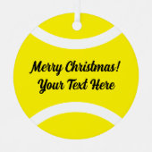 テニス選手のための金属製クリスマスオーナメントギフト メタルオーナメント (正面)