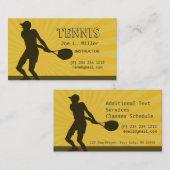 テニス選手のインストラクターはフィットネスのトレーナーを遊ばします 名刺 (正面/裏面)