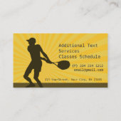 テニス選手のインストラクターはフィットネスのトレーナーを遊ばします 名刺 (裏面)