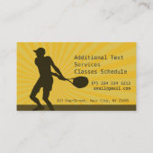 テニス選手のインストラクターはフィットネスのトレーナーを遊ばします 名刺 (裏面)