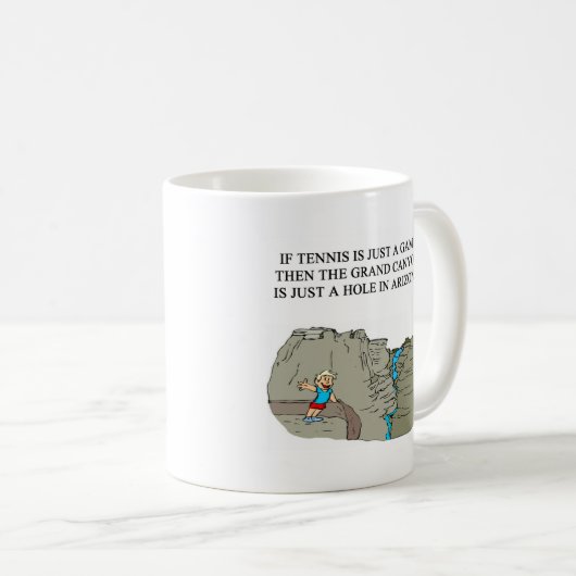 テニス選手のギフトのTシャツ コーヒーマグカップ (正面右)