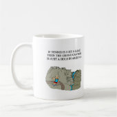 テニス選手のギフトのTシャツ コーヒーマグカップ (左)