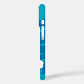 テニス選手のシルエット付きブルーIphone 16ケース Case-Mate iPhoneケース (裏面 / 左)