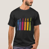 テニス選手の人間の進化ヴィンテージレトロ Tシャツ (正面)