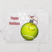 テニス選手の休日のグリーティングカード シーズンカード (正面/裏面)