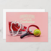 テニス選手の卒業カード (正面/裏面)