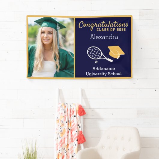 テニス選手の卒業式 横断幕 (インサイチュ)