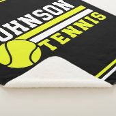 テニス選手の名前ボールゲームコートパーソナライズされた シェルパブランケット (3/4)