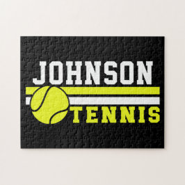 テニス選手の名前ボールゲームコートパーソナライズされた ジグソーパズル