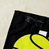 テニス選手の名前ボールゲームコートパーソナライズされた ビーチタオル (インサイチュ)