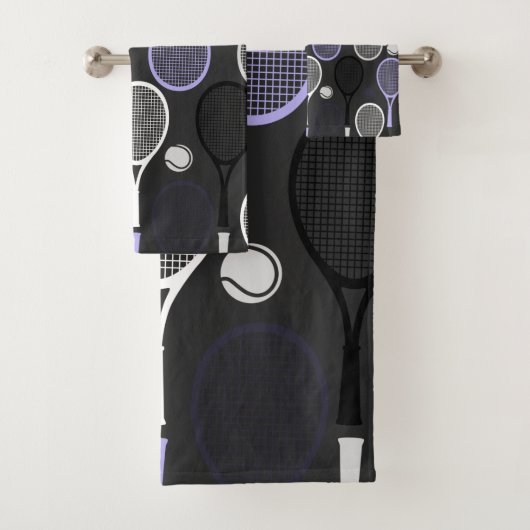 テニス選手の名字パーソナライズされたスポーツチーム バスタオルセット (インサイチュ)