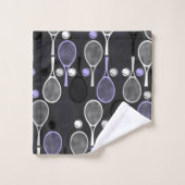 テニス選手の名字パーソナライズされたスポーツチーム バスタオルセット (ウォッシュタオル)