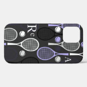 テニス選手の名字パーソナライズされたスポーツチーム Case-Mate iPhoneケース (裏面 (横))