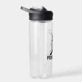 テニス選手の名札パーソナライズされた瓶 ウォーターボトル (右面)