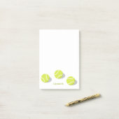 テニス選手の女の子の男の子パーソナライズされた男 ポストイット (デスク上)