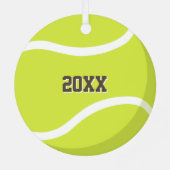 テニス選手の女の子の男の子パーソナライズされた男 メタルオーナメント (裏面)