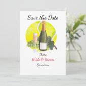 テニス選手の日付を保存結婚する 招待状 (スタンド正面)