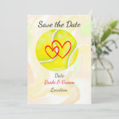 テニス選手の日付を保存結婚する 招待状 (スタンド正面)