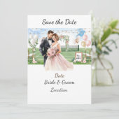 テニス選手の日付を保存結婚する 招待状 (スタンド正面)