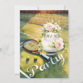 テニス選手の日付を保存結婚する 招待状 (正面)