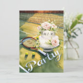 テニス選手の日付を保存結婚する 招待状 (スタンド正面)