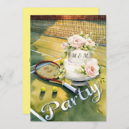 テニス選手の日付を保存結婚する 招待状