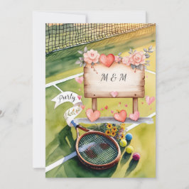 テニス選手の日付を保存結婚する 招待状