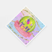 テニス選手の誕生日パーティー用テニスボール スタンダードランチョンナプキン (角)