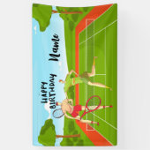 テニス選手の誕生日パーティー用テニスボール 横断幕 (縦)