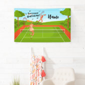 テニス選手の誕生日パーティー用テニスボール 横断幕 (インサイチュ)