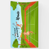 テニス選手の誕生日パーティー用テニスボール 横断幕 (縦)