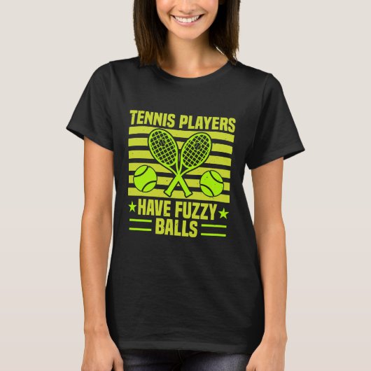 テニス選手はぼやけたボールをプレゼントする Tシャツ (正面)