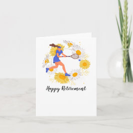 テニス選手へのハッピーリタイアメント カード
