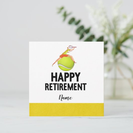 テニス選手への引退をテーマにしたテニス カード (スタンド正面)