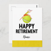 テニス選手への引退をテーマにしたテニス ポストカード (正面/裏面)