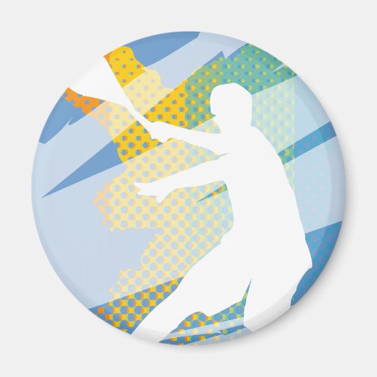 テニス選手やテニスファンへの贈り物 マグネット (正面)