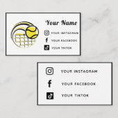 テニス選手コーチクラブソーシャルモダンメディアスポーツ 名刺 (正面/裏面)