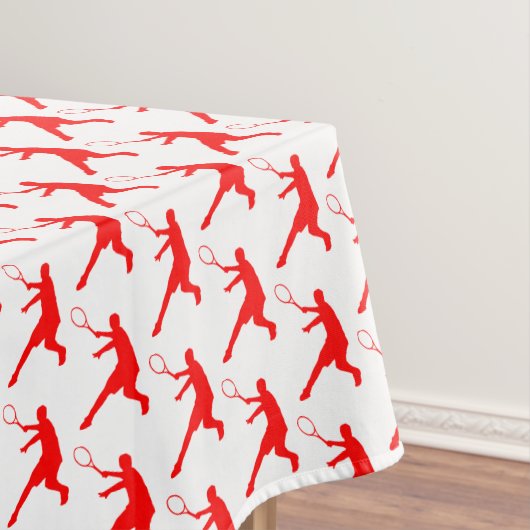 テニス選手シルエットバースデーパーティーのテーブルクロス テーブルクロス (インサイチュ)