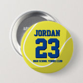 テニス選手ナンバースクールスポーツチームボタン 缶バッジ (正面&裏面)
