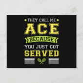 テニス選手マッチラケットコートスポーツギフトおもしろいプレゼント ポストカード (正面)