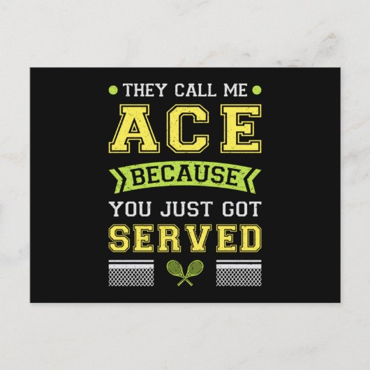 テニス選手マッチラケットコートスポーツギフトおもしろいプレゼント ポストカード (正面)